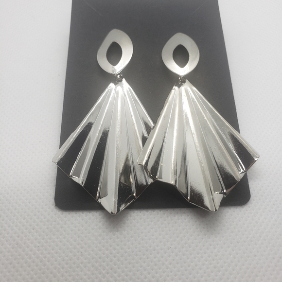 Fashion Earrings Boho Dangle Women - Silver Geometric shape. - Picture 1 of 8
